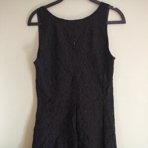 Heart brand black lace sleeveless dress